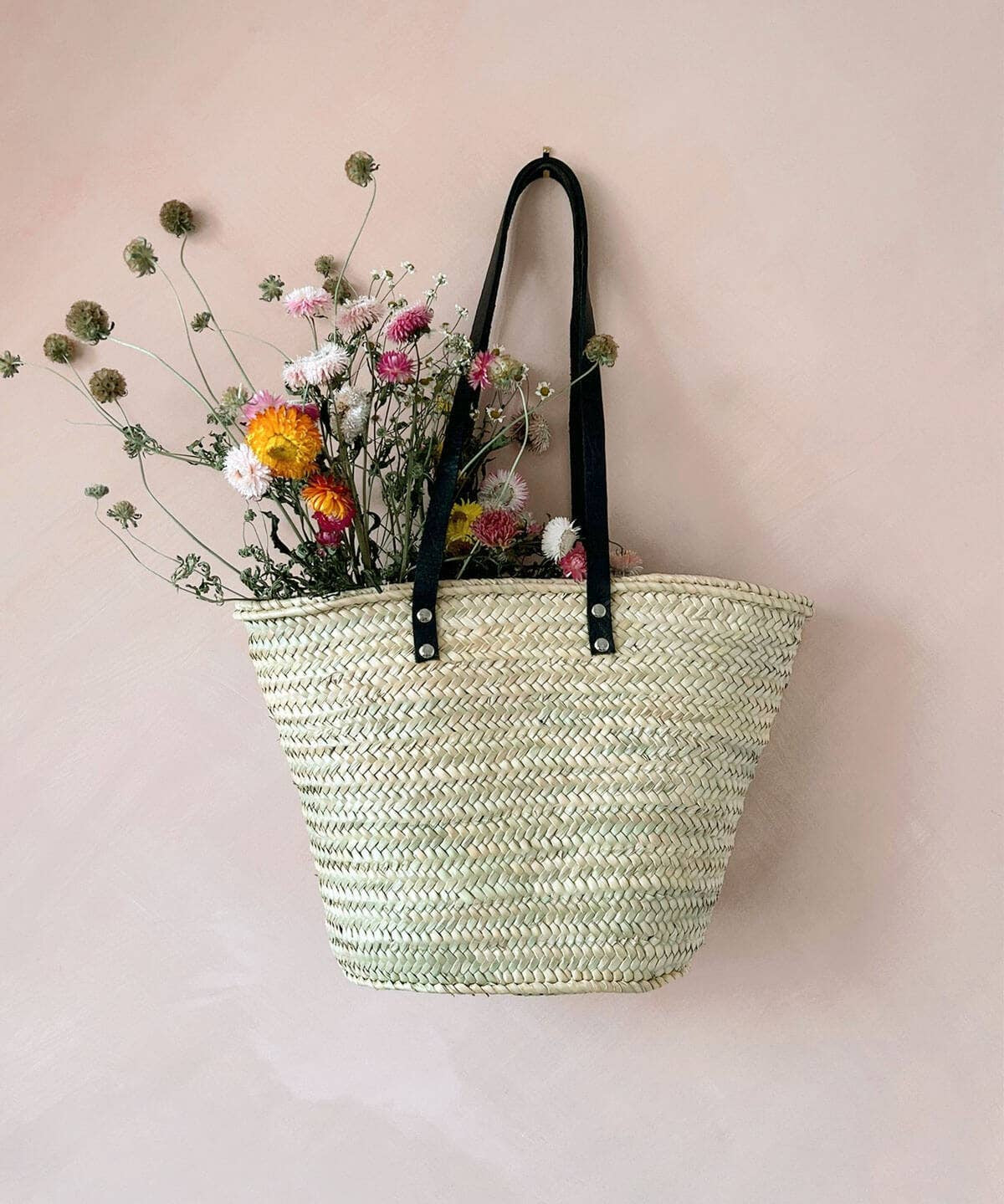 Black Long Handled French Basket - Faire Living