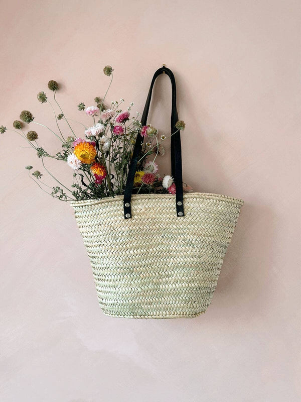 Black Long Handled French Basket - Faire Living