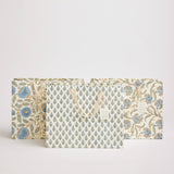 Large Blue Block Printed Gift Bags