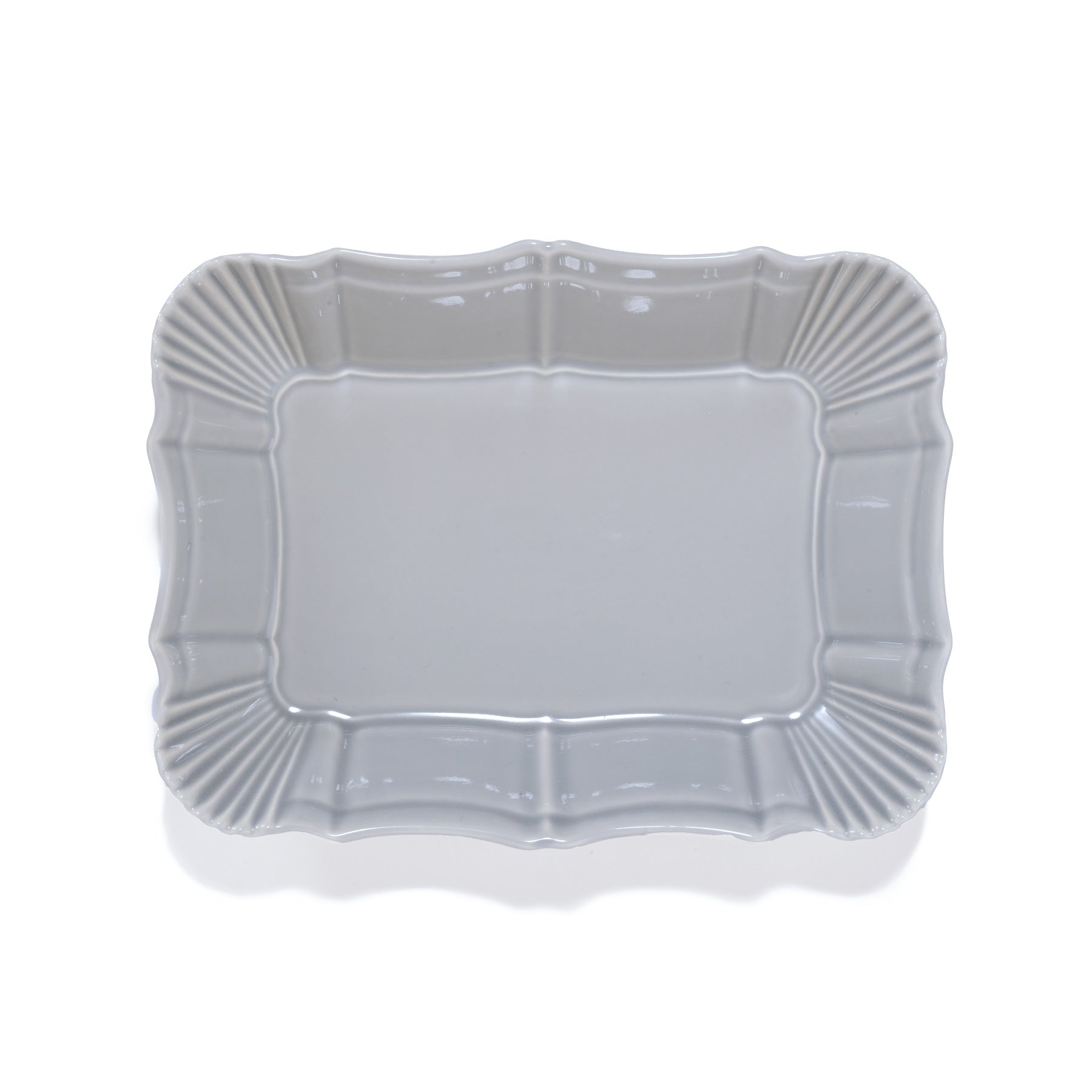 Grey Fluted Porcelain Baking Dish - Faire Living
