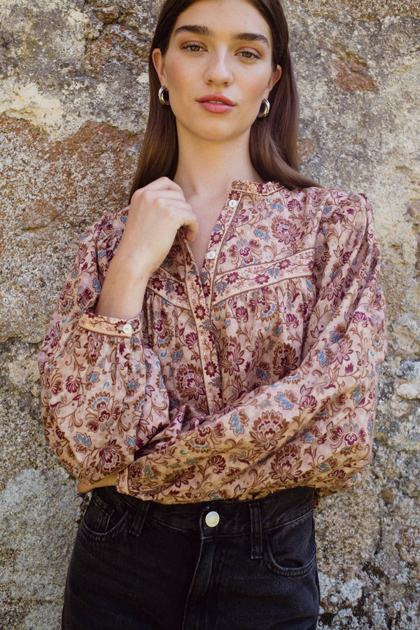 Vanessa Organic Cotton Blouse Ocre