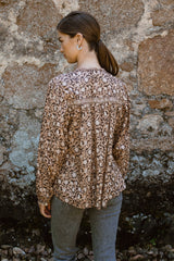 Chocolate Vanessa Organic Cotton Blouse