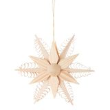 Hand Carved German Wood Chip Star Ornament