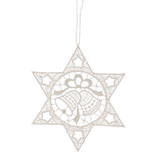 Lace Star with Bell Pattern Ornament — Plauen Lace