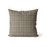 Beige Gingham Cushion Cover | Organic Cotton Linen - Faire Living