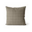 Beige gingham cushion cover in organic cotton linen blend