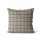 Taupe Check Cushion Cover | Organic Cotton Linen - Faire Living
