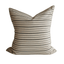 Black Stripe Handwoven Cotton Cushion - Faire Living
