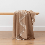 Caramel Baltic Linen & Merino Throw - Faire Living