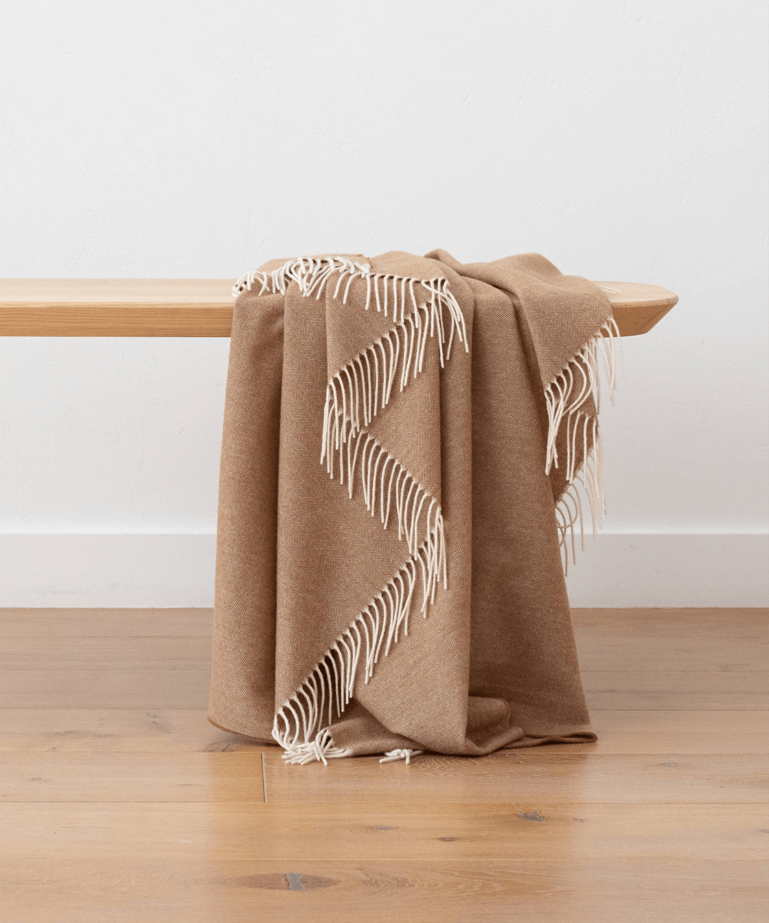 Caramel Pure Merino Wool Throw - Faire Living
