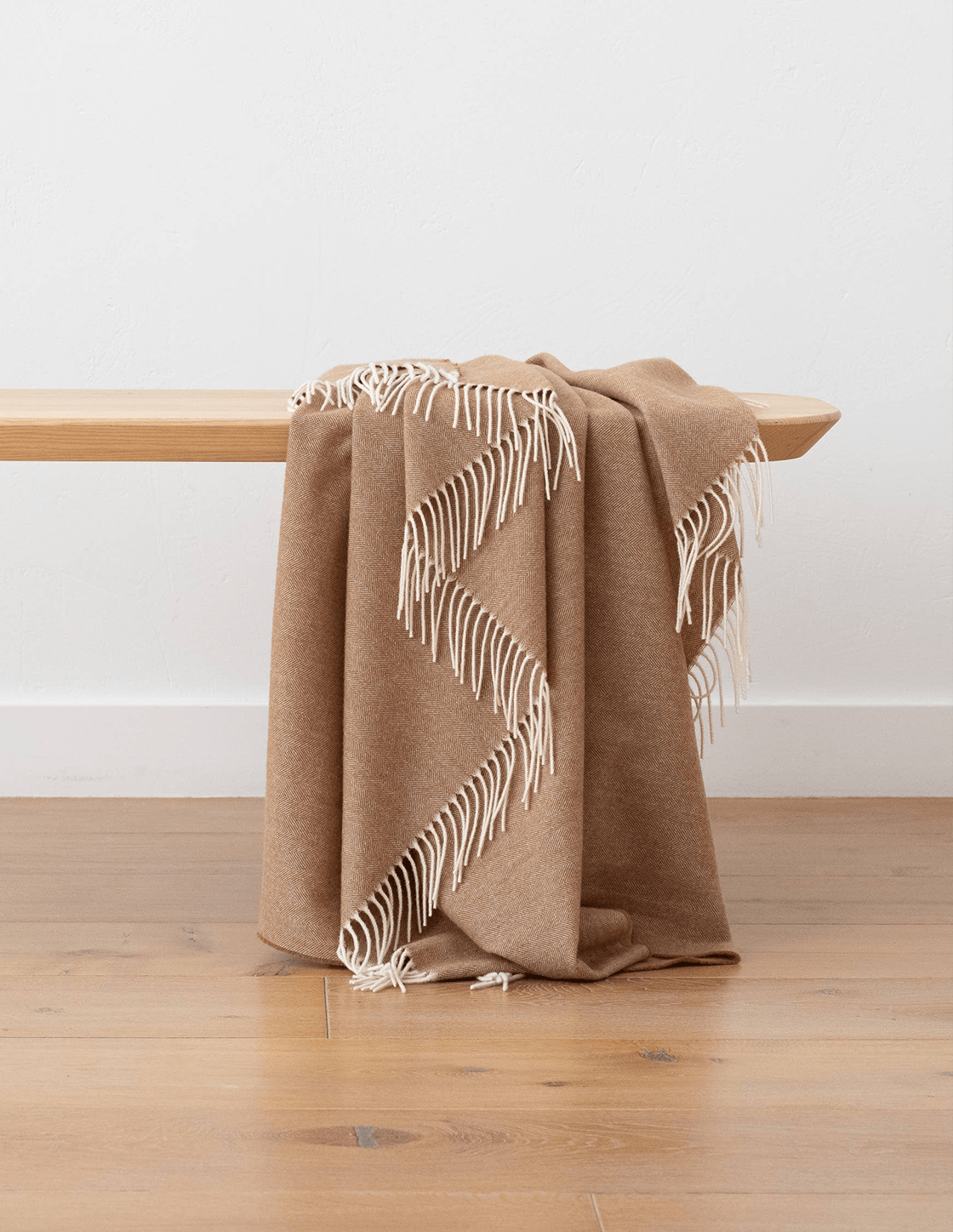 Caramel Pure Merino Wool Throw - Faire Living