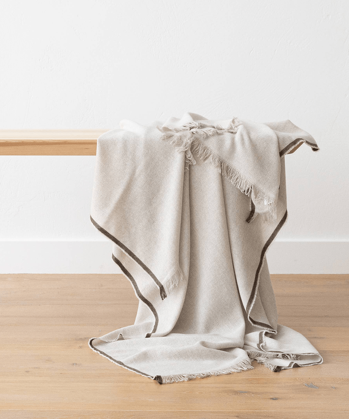 Natural Two - Tone Merino Wool Throw - Faire Living