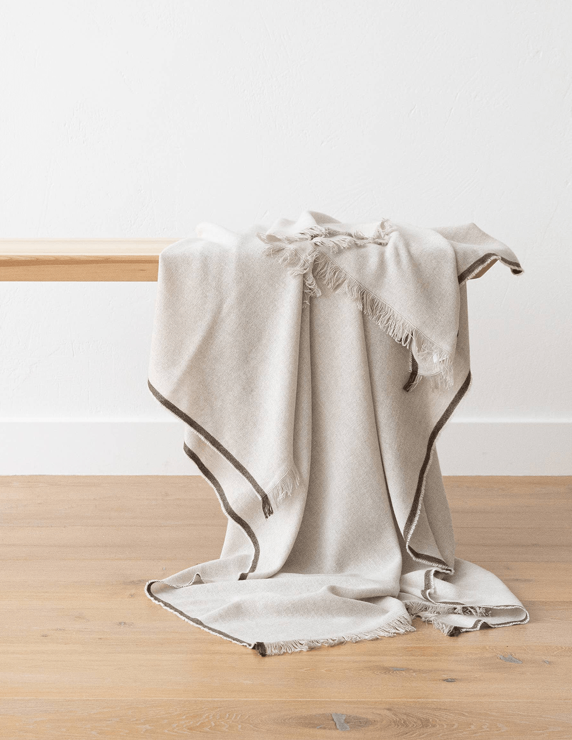 Natural Two - Tone Merino Wool Throw - Faire Living