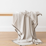 Natural Two - Tone Merino Wool Throw - Faire Living