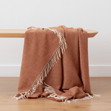 Terracotta Pure Merino Wool Throw - Faire Living