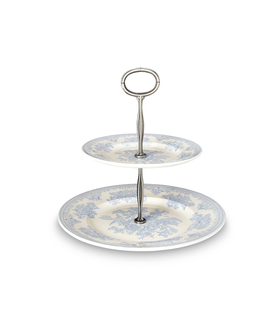 Blue Asiatic Pheasants Two - Tier Cake Stand - Faire Living