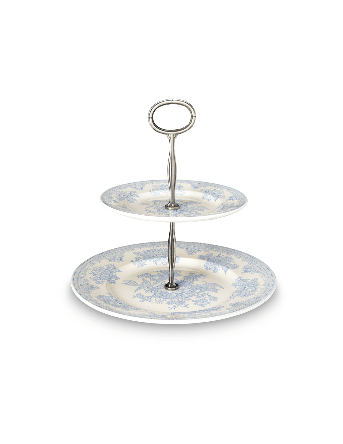 Blue Asiatic Pheasants Two - Tier Cake Stand - Faire Living