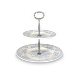 Blue Asiatic Pheasants Two - Tier Cake Stand - Faire Living