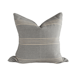Blue Stripe Handwoven Cotton Cushion - Faire Living