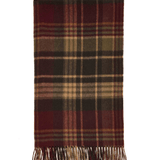 Merino Lambswool Burgundy Plaid Throw