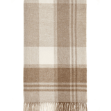 British Lambwool Neutral Check Throw