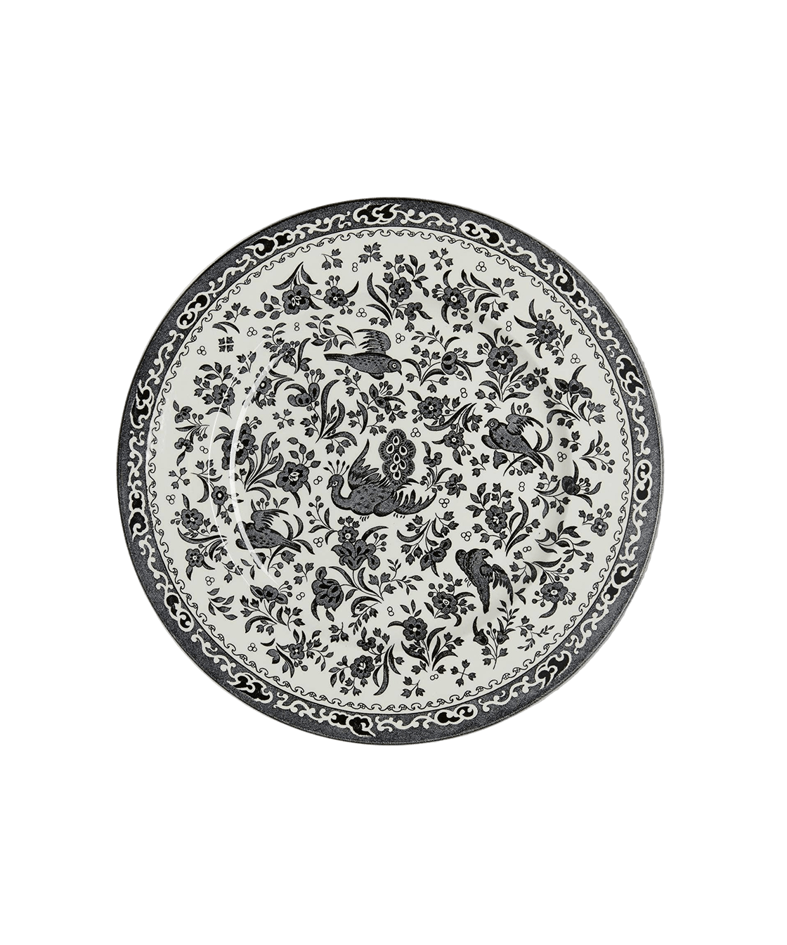 Black Regal Peacock Large Plate - Faire Living