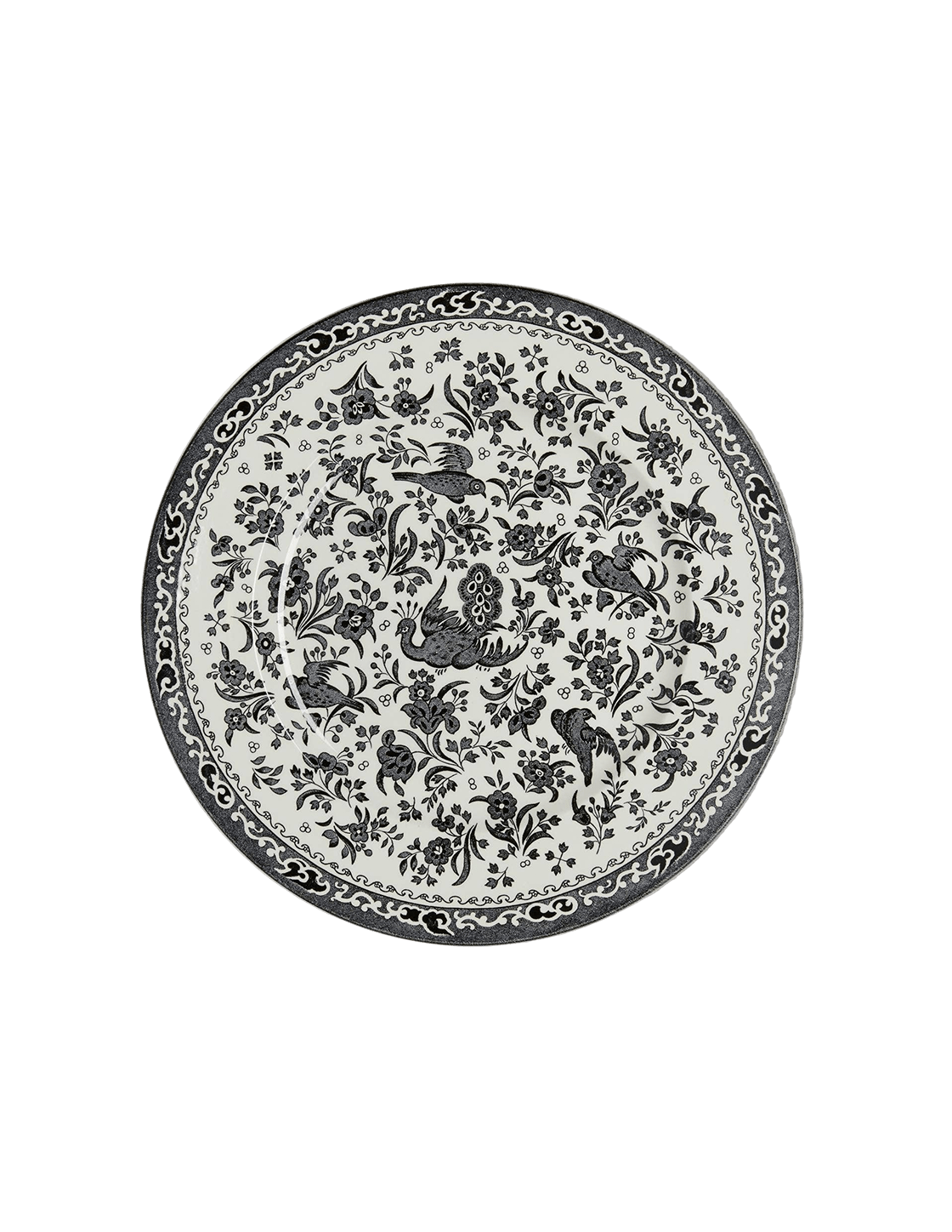 Black Regal Peacock Large Plate - Faire Living