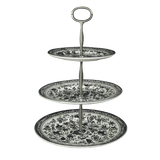 Black Regal Peacock Three - Tier Cake Stand - Faire Living