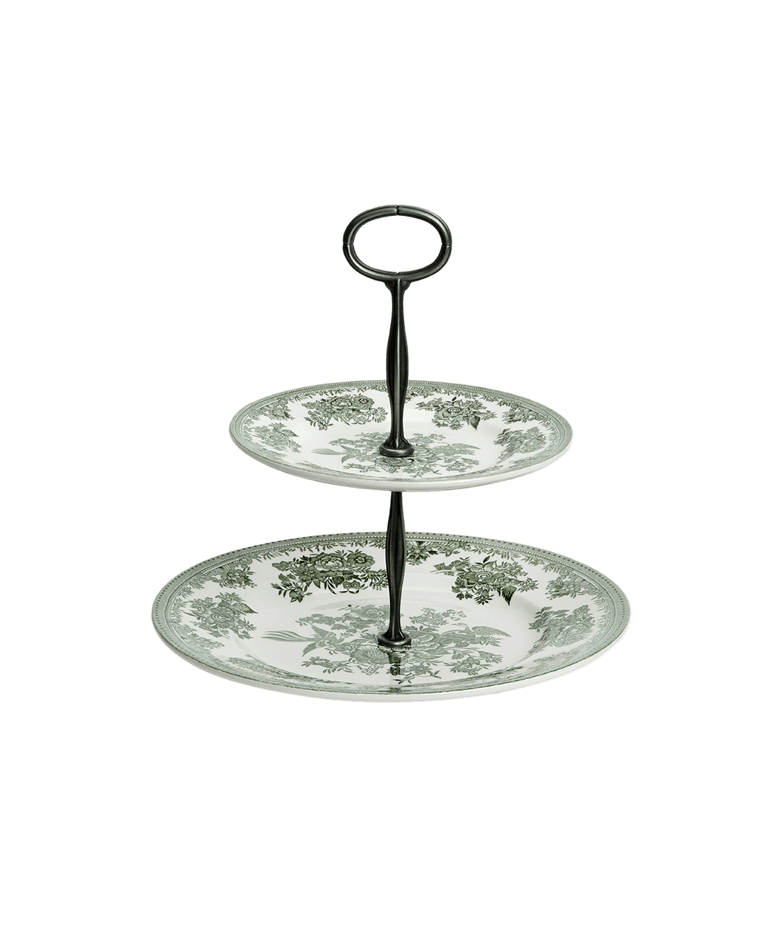 Dark Green Asiatic Pheasants 2 Tier Cake Stand - Faire Living
