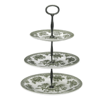 Green Asiatic Pheasants Three - Tier Cake Stand - Faire Living