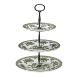 Green Asiatic Pheasants Three - Tier Cake Stand - Faire Living