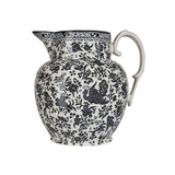 Black Regal Peacock Large Etruscan Jug