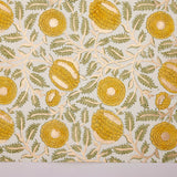 Sunshine Marigold Block Printed Wrapping Paper Sheets