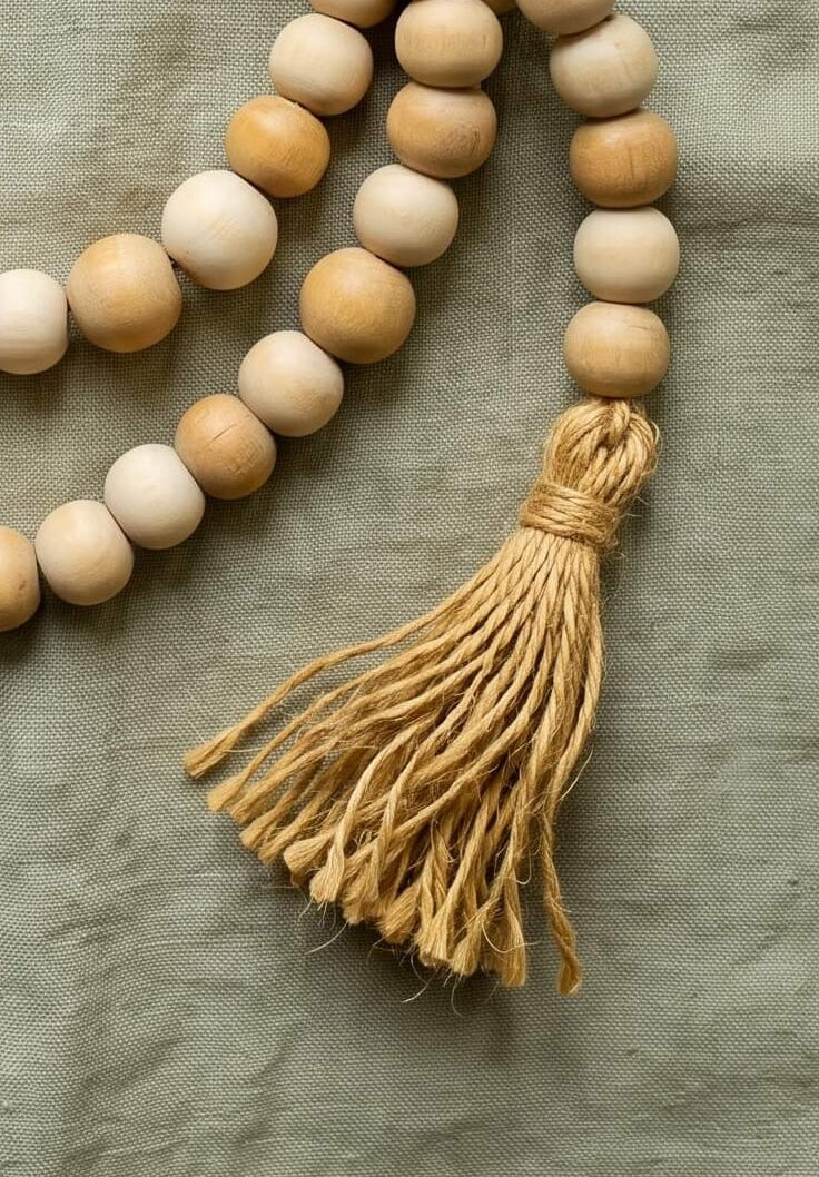 Celtis 72" Wooden Beaded Garland