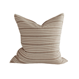 Chocolate Stripe Handwoven Cotton Cushion - Faire Living