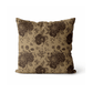 Chocolate Floral Cushion Cover | Organic Cotton Linen - Faire Living