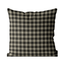 Black gingham cushion cover in organic cotton linen blend