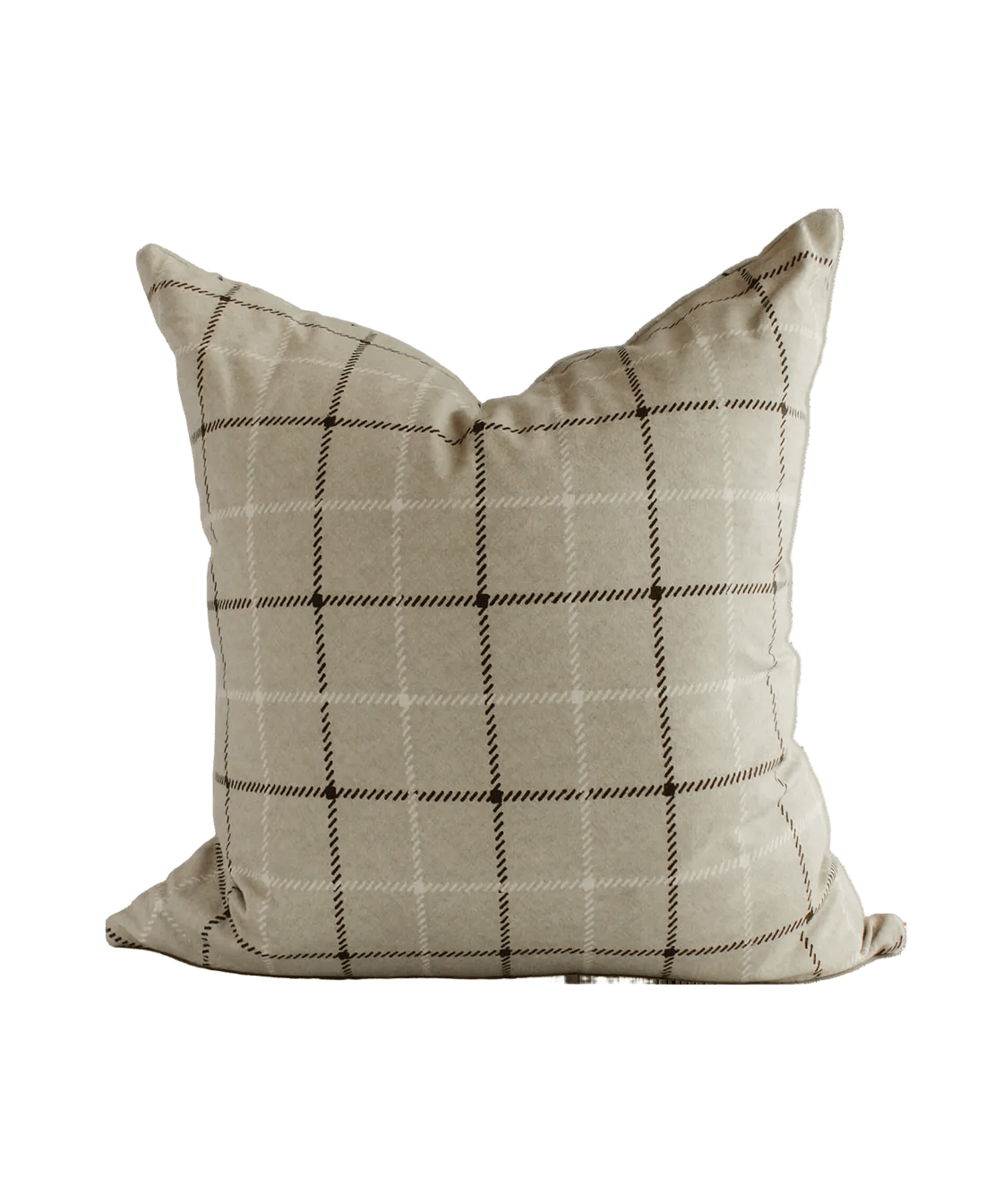 Windowpane Check Cushion Cover | Organic Cotton Linen - Faire Living