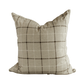 Windowpane Check Cushion Cover | Organic Cotton Linen - Faire Living