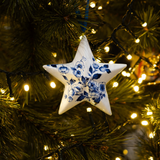 Delft Blue Star Christmas Ornament