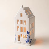 Delft Stepped Gable House Tealight Holder