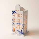 Delft Bell Gable House Tealight Holder