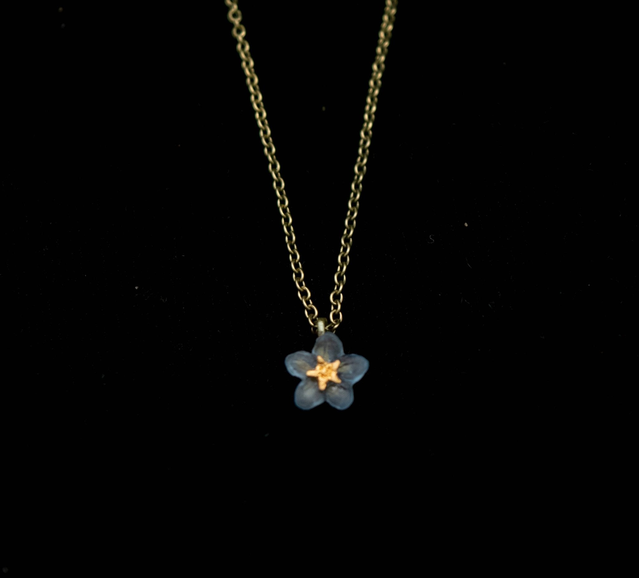 Forget Me Not Single Flower Pendant - Faire Living