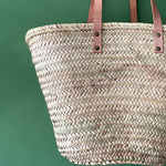 Natural Long Handled French Basket - Faire Living