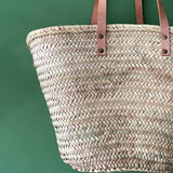 Natural Long Handled French Basket - Faire Living