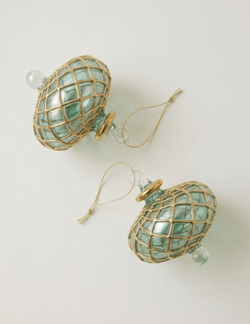 Emerald Saucer Egyptian Glass Ornament