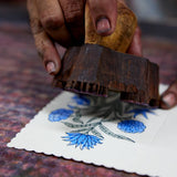 Kamal Periwinkle Block Printed Greeting Card