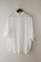 White Organic Linen Shirt