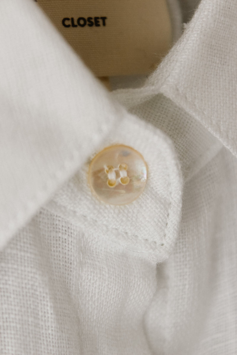 White Organic Linen Shirt