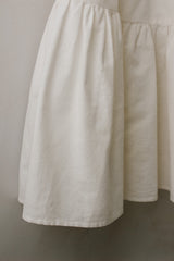Almeria Organic Linen Dress White